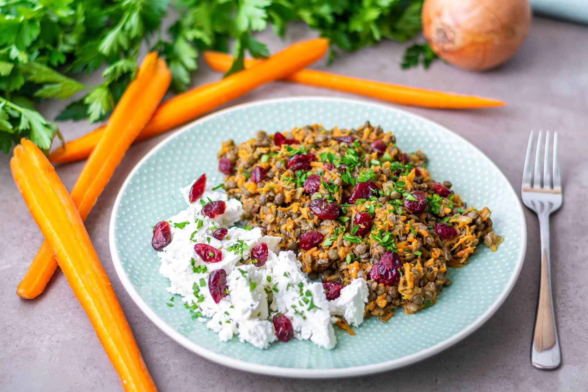 Cockovy salat s kozim syrem a brusinkami Zdrave stravovani